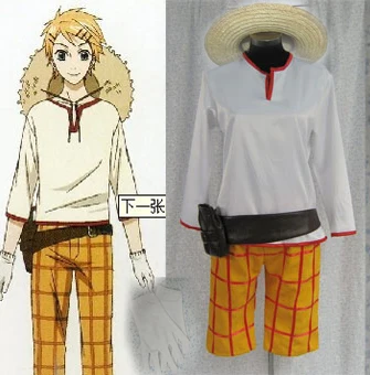 

Anime Black Butler Kuroshitsuji Finnian Cosplay Costume Full Set with hat and gloves 11