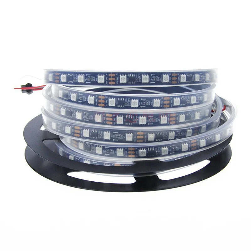 DC12V 5050 led strip,Digital Programmable Addressable,2811, 60leds/m RGB waterproof Led Flexible Strip with waterproof connector