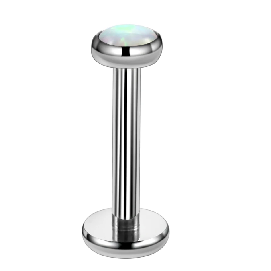 G23 Titanium Opal Labret Stud Rings for Lip Piercing