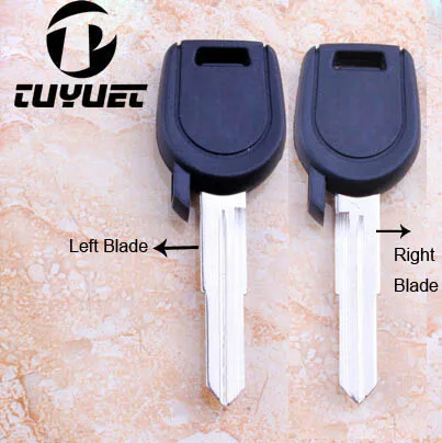 10PCS Blank Transponder Key Shell  for Mitsubishi with Left Right Blade(Can Install Chip) Car Key Case With Logo