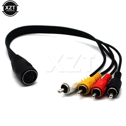 Wysokiej jakości 0.3m kabel Audio 5 Pin kobieta wtyczka Din do 4 x RCA Phono wtyczki męskie kabel Audio