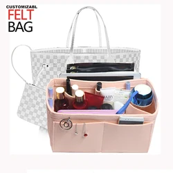 Bolsa organizadora de fieltro personalizable con soporte para botella de agua y leche, Neverfull MM, GM PM Speedy 30, 25, 35, 40