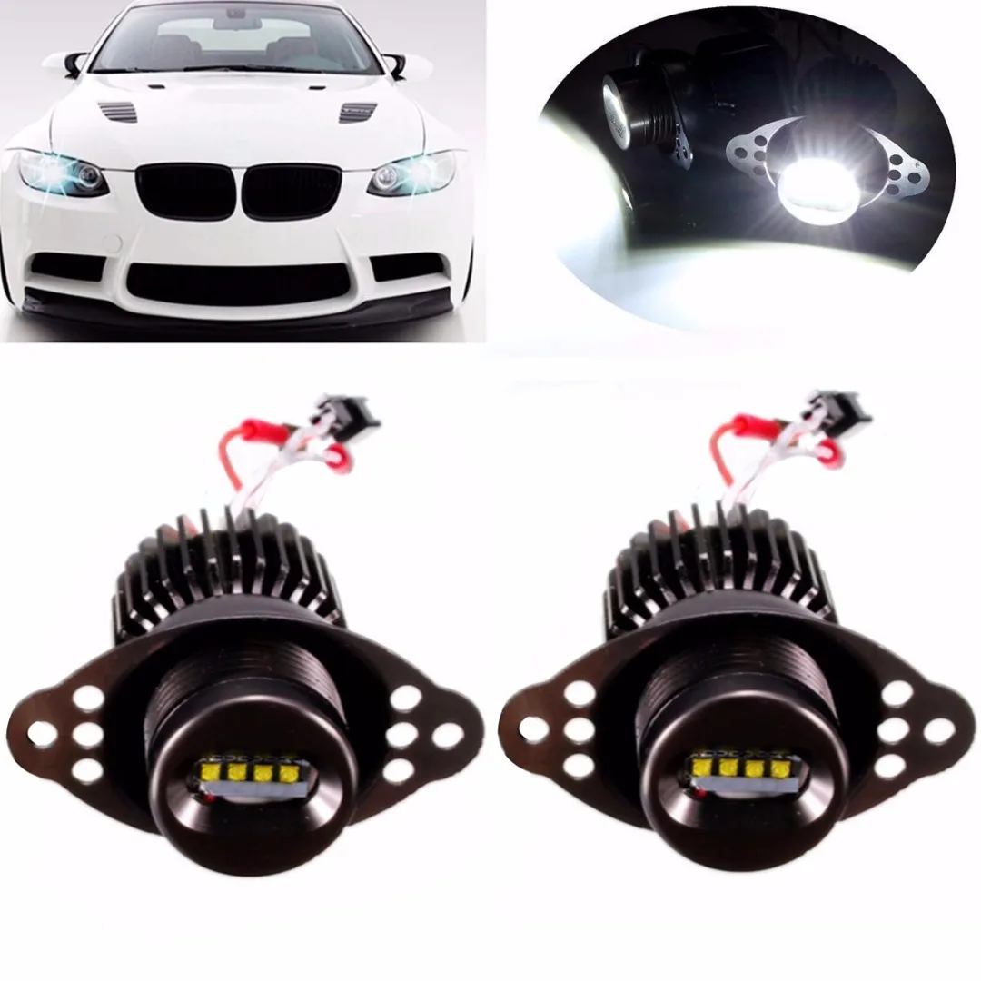 

2pcs/set 20W LED Angel Eyes Marker Halo Ring Light Bulb For BMW E90 LCI White