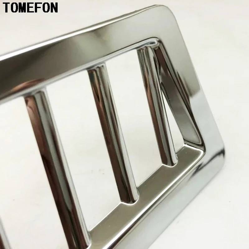 TOMEFON For Toyota Corolla Auris 2016 2017 Console Air Conditioning Outlet Air Vent Cover Trim Interior Accessories ABS Chrome