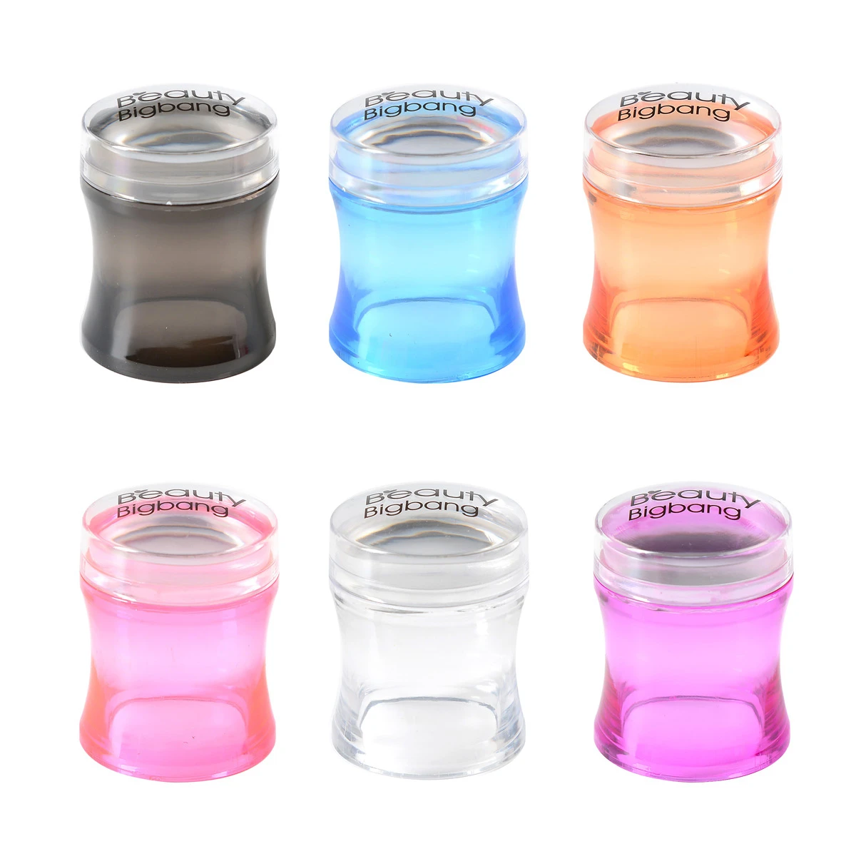 BeautyBigBang Nail Stamper Plastic Silicone Handle Jelly Nail Stamper Manicure Stamp Template Tools For Stamping Polish Printing