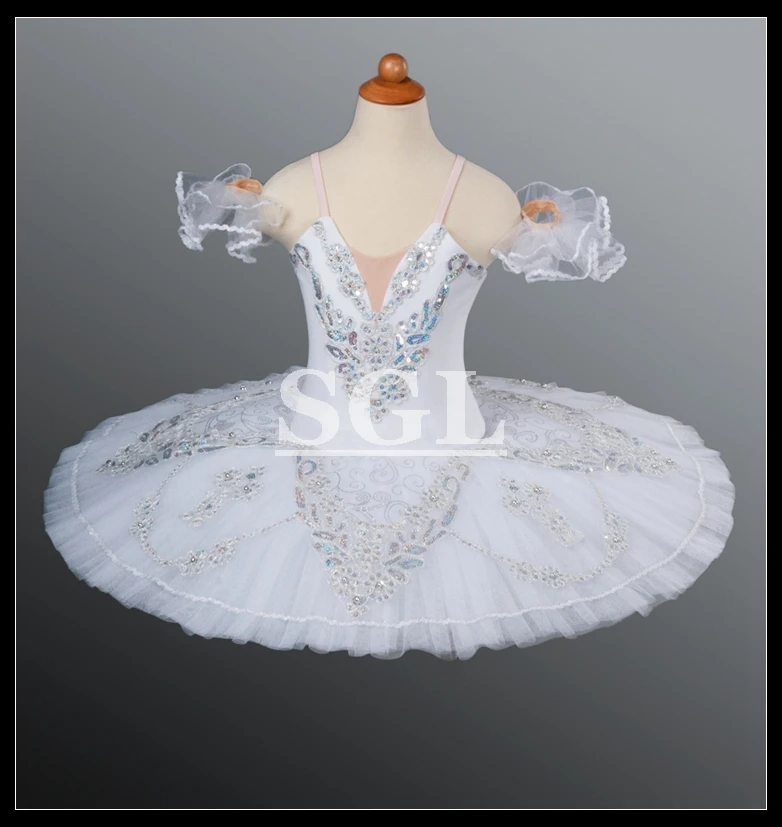 Free Shipping Classical Ballet Tutu White Nutcracker Adult Women Kids Girls Size Ballet Costume For Sale Snow Queen AT1046D