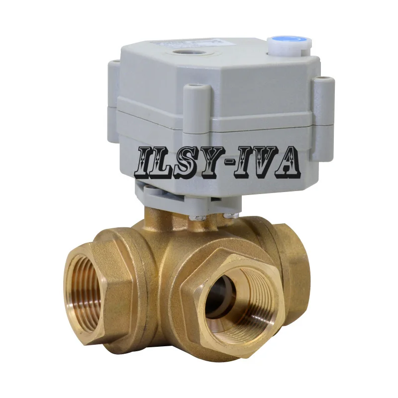 

AC110V to 230V 3/4" Horizontal electric ball valve,T type/l type brass Motorized Ball Valve