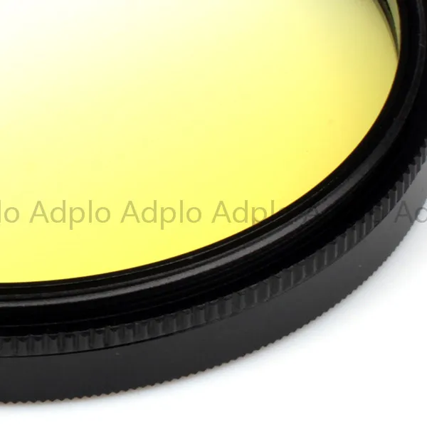 52 مللي متر/55 مللي متر/58 مللي متر // 62 مللي متر/72 مللي متر/77 مللي متر عدسات صفراء اللون تدريجية تصفية ملحقات الكاميرا