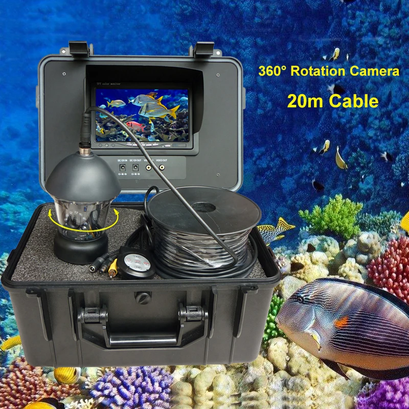 

7 inch 20m underwater camera system can rotate 360"