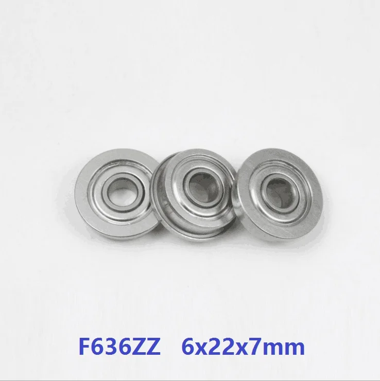 20pcs/50pcs/100pcs F636ZZ F636 Z ZZ F636Z F636-2Z 6x22x7 mm Miniature flange Ball Bearing 6*22*7mm shielded flanged bearing