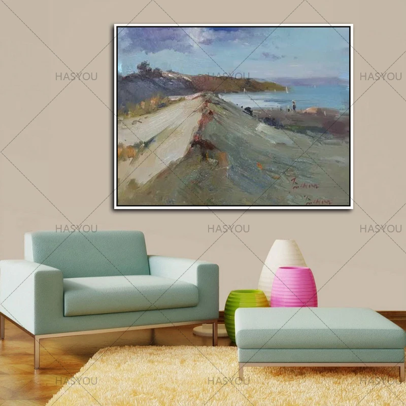 

Free Shipping 100% Hand painted Landscape Oil Painting on Canvas Large Modern Art Seascape picture wall art for home decoration