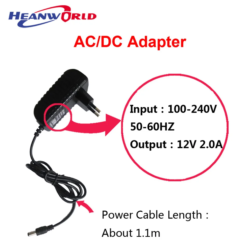 DC Adapter 12V 2A EU US UK AU plug AC 100V-240V Converter DC 12V 2A 2000mA Power Supply European Plug Hot Sale Wholesale