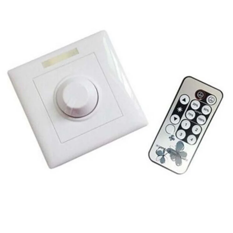 

110V 120V 220V 240V 300W 8A IR Knob PWM Triac LED Dimmer Switch For E14 E27 GU10 Dimmable Spot Lights