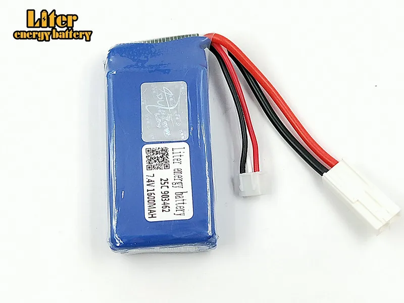 7.4V 1600mAh Lipo battery For FT009 Remote Control Boat Speedboat FX067C 2S battery 7.4 V 903462 25c