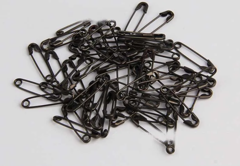 3000pcs 1.8cm/18mm Colored Small Black Hijab Stainless Steel Safety Pins Pins Needles Free Shipping