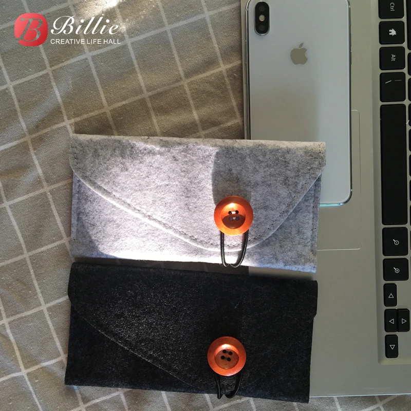 Mobile Phone Pouch Wool Felt Purse Case Bag For iPhone XS 5.8-inch Mobilephone Pouch Sleeve Bag Cover For iphone xs max 6.5inch