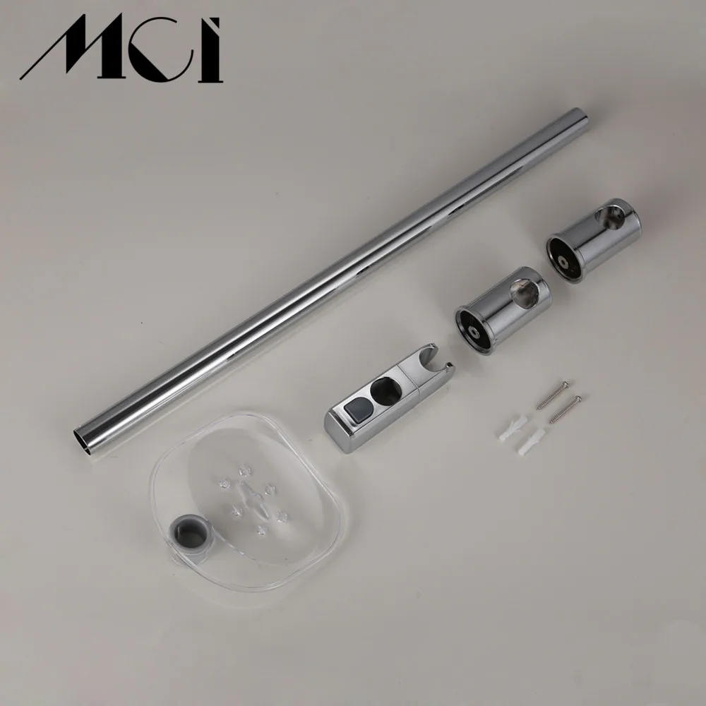 Chrome Finish Wall Mounted Stand Hotel Kamar Mandi Shower Rod Rak Rak Penyimpanan Pengering Rambut Rak Pemegang Hanger Rak Penyimpanan MCI