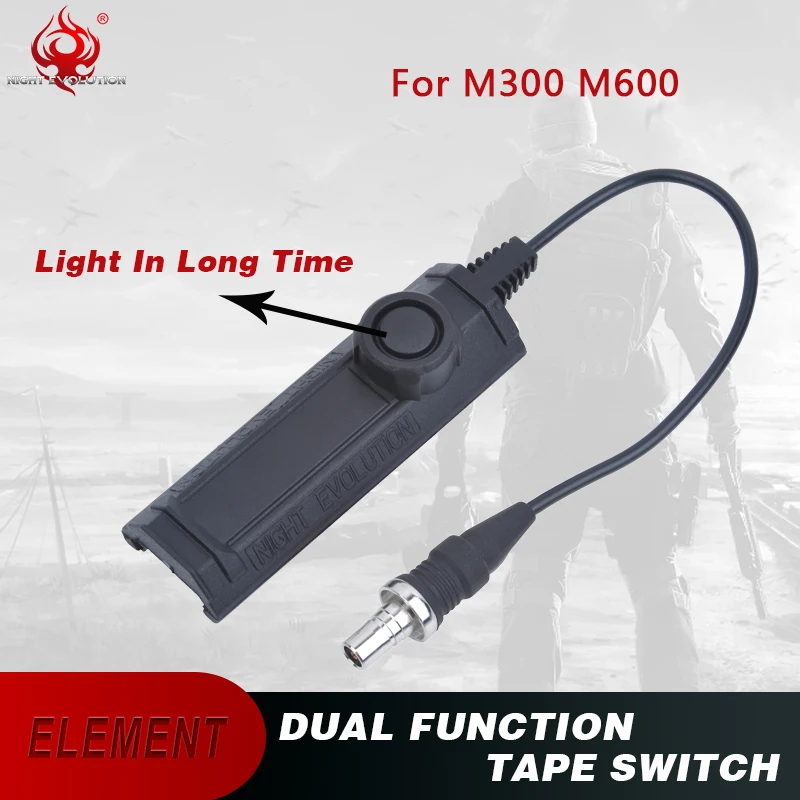 

NE Flashlight Tactical Pressure Dual Function Tape Switch Fit M300 M951 M952 M600 Surefir Gun Weapon Light Switch NE07010