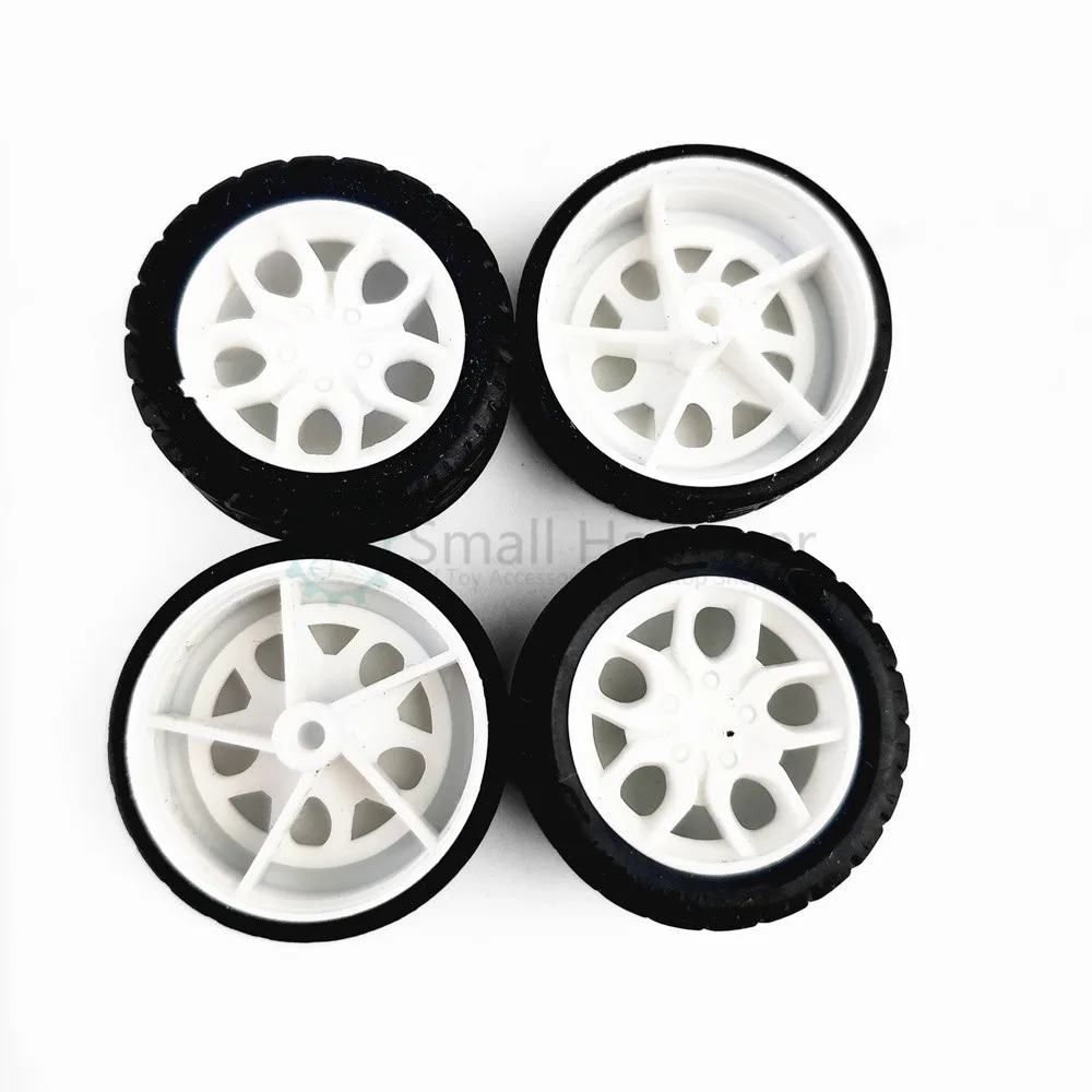 100pcs Rubber Wheels Tyres Car Toys Wheels 30mm for Remote control car Making Kids Vehicles Toy RC Spare Parts image 2