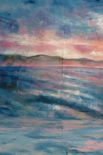 

10x20ft sunset scenic muslin photo background hand painted abstract backdrop K812