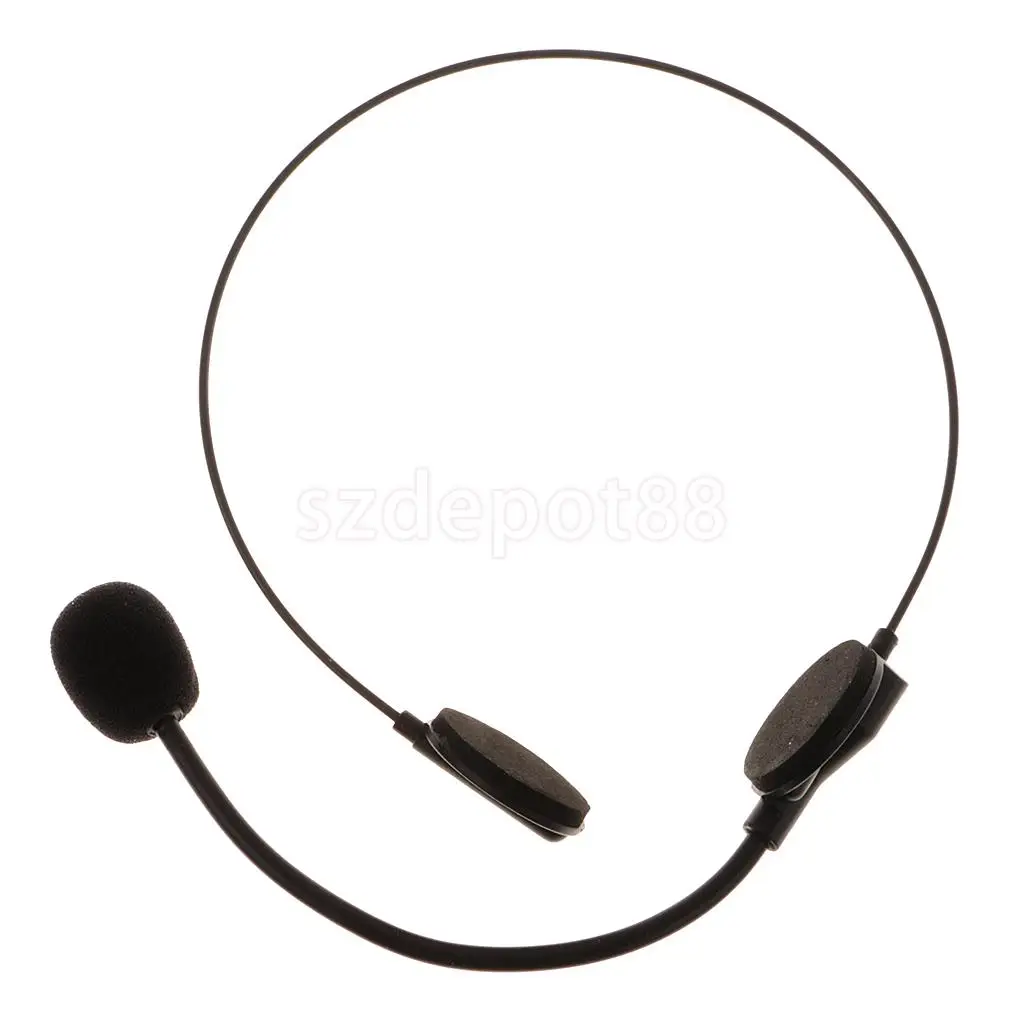 Fashion Adults Black Headset Mic Microphone Toy Fancy Dress Halloween Costume Accessory