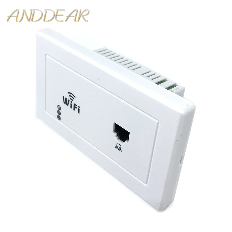 

ANDDEAR White Wireless WiFi in Wall AP High Quality Hotel Rooms Wi-Fi Cover Mini Wall-mount AP Router Access Point