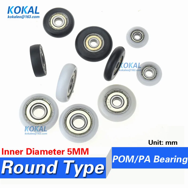 

10PCS high quality 625zz 695zz ball bearing coated with POM PA nylon sliding roller wheel guide round type nonstandard bearing