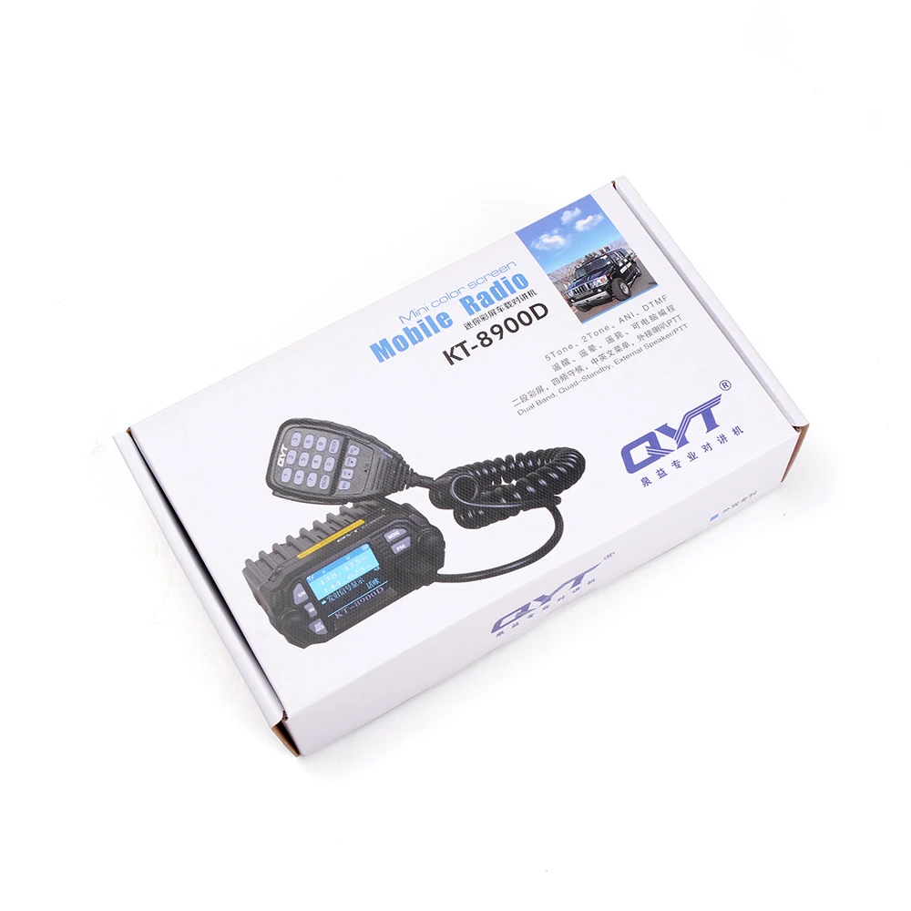 100% Original QYT KT-8900D Car Radio 200 Channels VHF/ UHF FM Vehicle Mounted Radio Transceiver Walkie Talkie