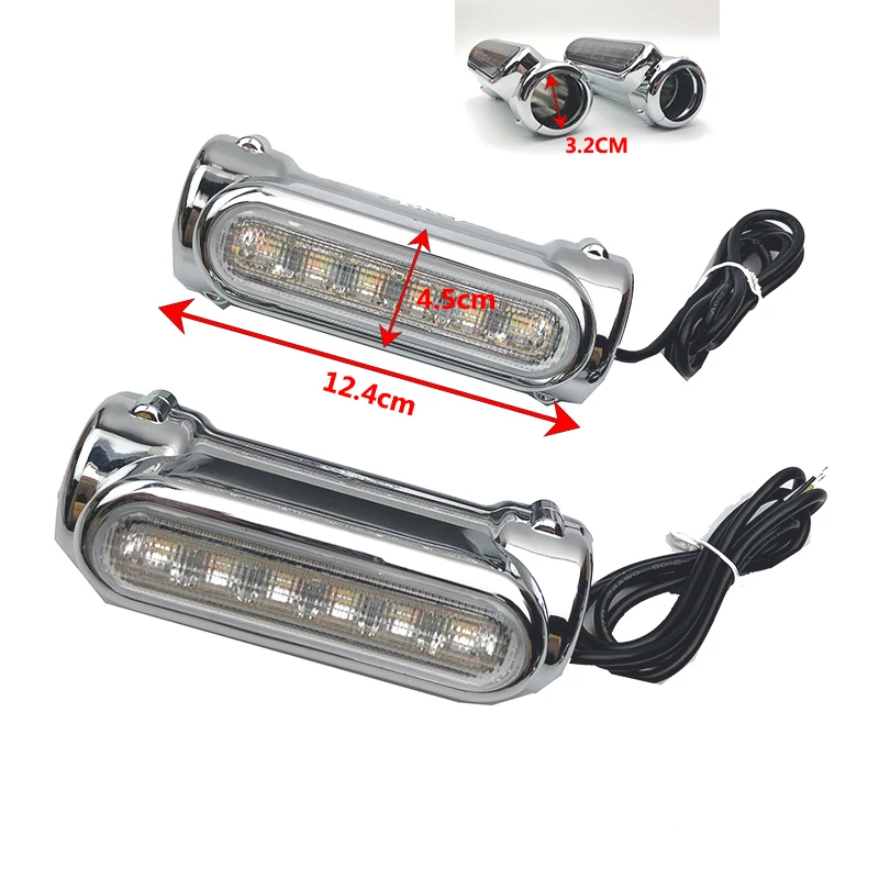 Motorcycle Crash Bars LED Highway Bar Switchback Driving Light/turn signal light fits For bikeTouring Victory Black/Chrome