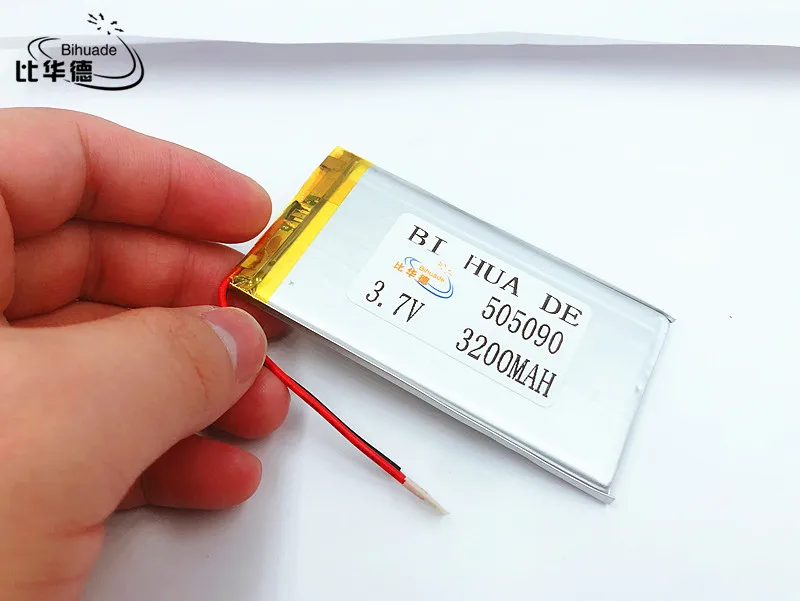 Li-po-Batería de polímero de litio con placa de protección para MP3, MP4, GPS, productos digitales, tamaño 505090, 3,7 V, 3200mah