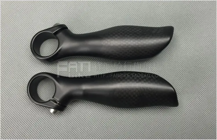 NO LOGO Mountain bike full carbon fibre handlebar bar ends bicycle bar ends 3K Matte Small Auxiliary Handlebar