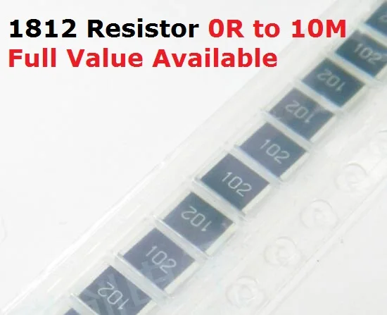 

50 шт./лот SMD чип резистор 1812 0R/1R/1.1R/1.2R/1.3R/ 5% сопротивление 0/1/1.1/1. 3/Ohm резисторы 1R1 1R2 1R3 K Бесплатная доставка
