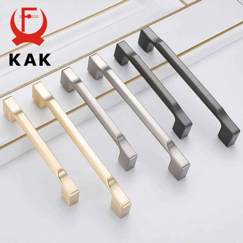 KAK Zinc Alloy Pearl Gray Gold Cabinet Handles Solid Drawer Knobs Kitchen Cupboard Door Pulls Furniture Handle Cabinet Hardware