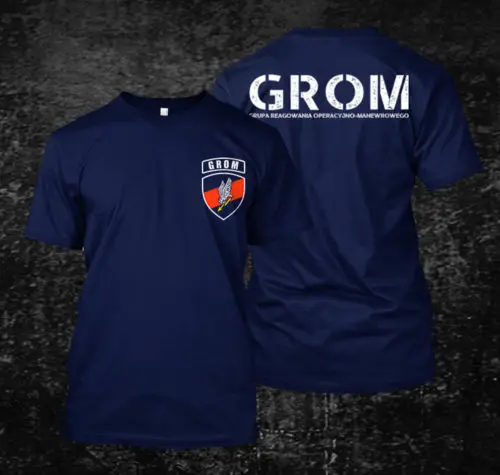 Top Quality T Shirts Men O Neck Thunder JW GROM Poland Special Force Army - Custom T-shirt Tee Print Tee Shirts