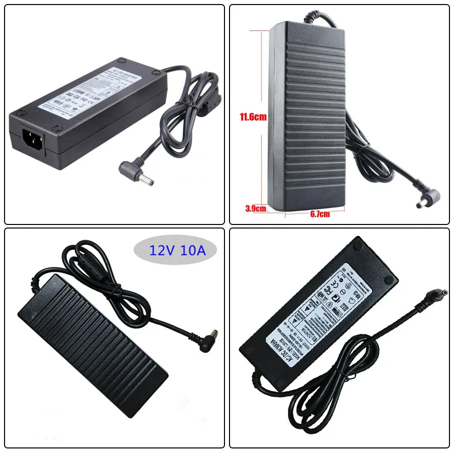 Fuente de alimentación LED, adaptador de corriente de 12V CC, transformador de iluminación AC110V/220V, 1A, 2A, 3A, 5A, 10A, 20A, para cámara CCTV,