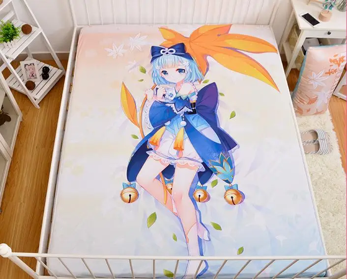 

Japanese Anime Cartoon Shonen Onmyouji Mattress Cover Fitted Sheet Fitted cover bedspread counterpane