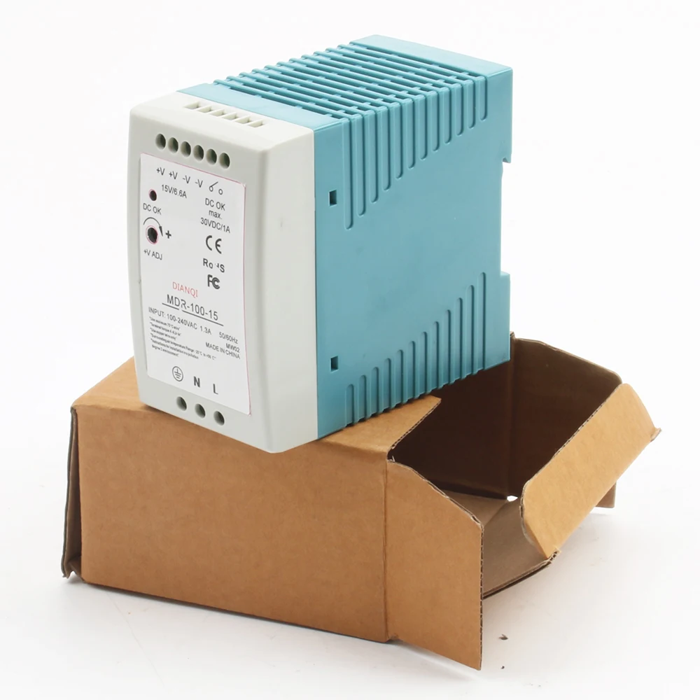 MDR-100 12V 15V 24V 36V 48V 100W Din Rail power supply ac-dc driver Transformers for LED Strip Light 110V 220V