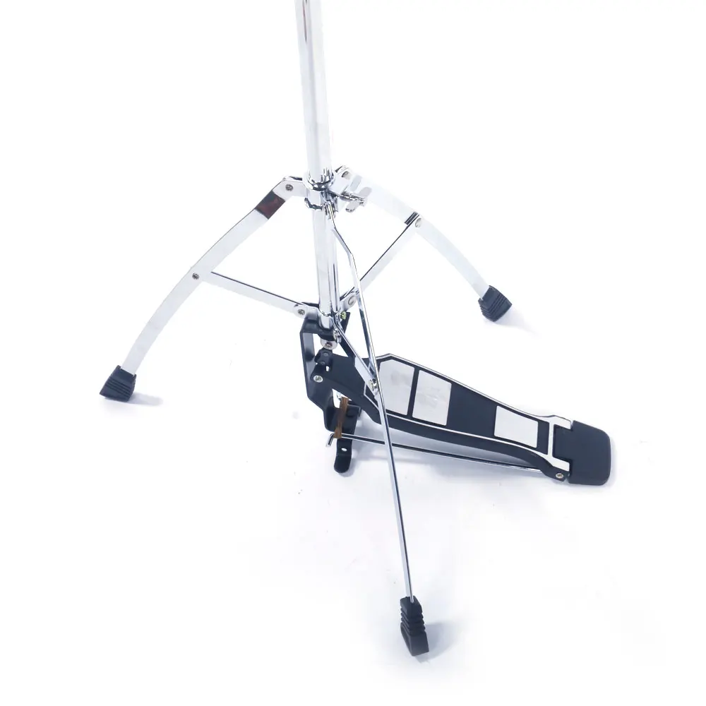 Glarry Professional Pedal Control Style Hi-Hat Stand with Pedal Silver & Black