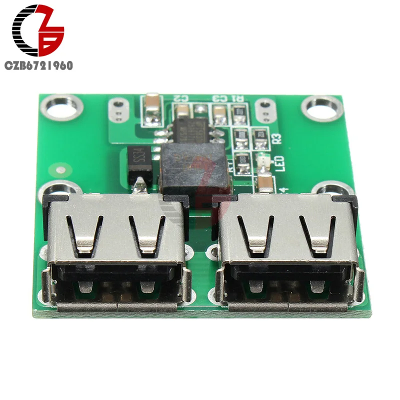 Dual USB Step Down Power Charging Supply Module DC-DC 6V-24V to 5.2V 3A Buck Converter Transformer Voltage Regulator Charger