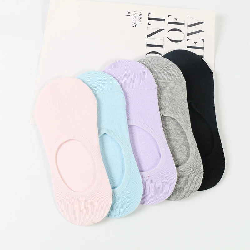 DONG AI Classic Solid Color Socks Invisible Woman Girls Ankle Breathable Female Cotton Colored Cheap Boat Short Socks