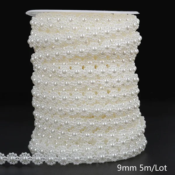 ABS Nachahmung Elfenbein Perle Perle Kette Linie Schnur Gewinde Trim für DIY Hochzeit Party Dekoration & Schmuck Erkenntnisse Handwerk Zubehör