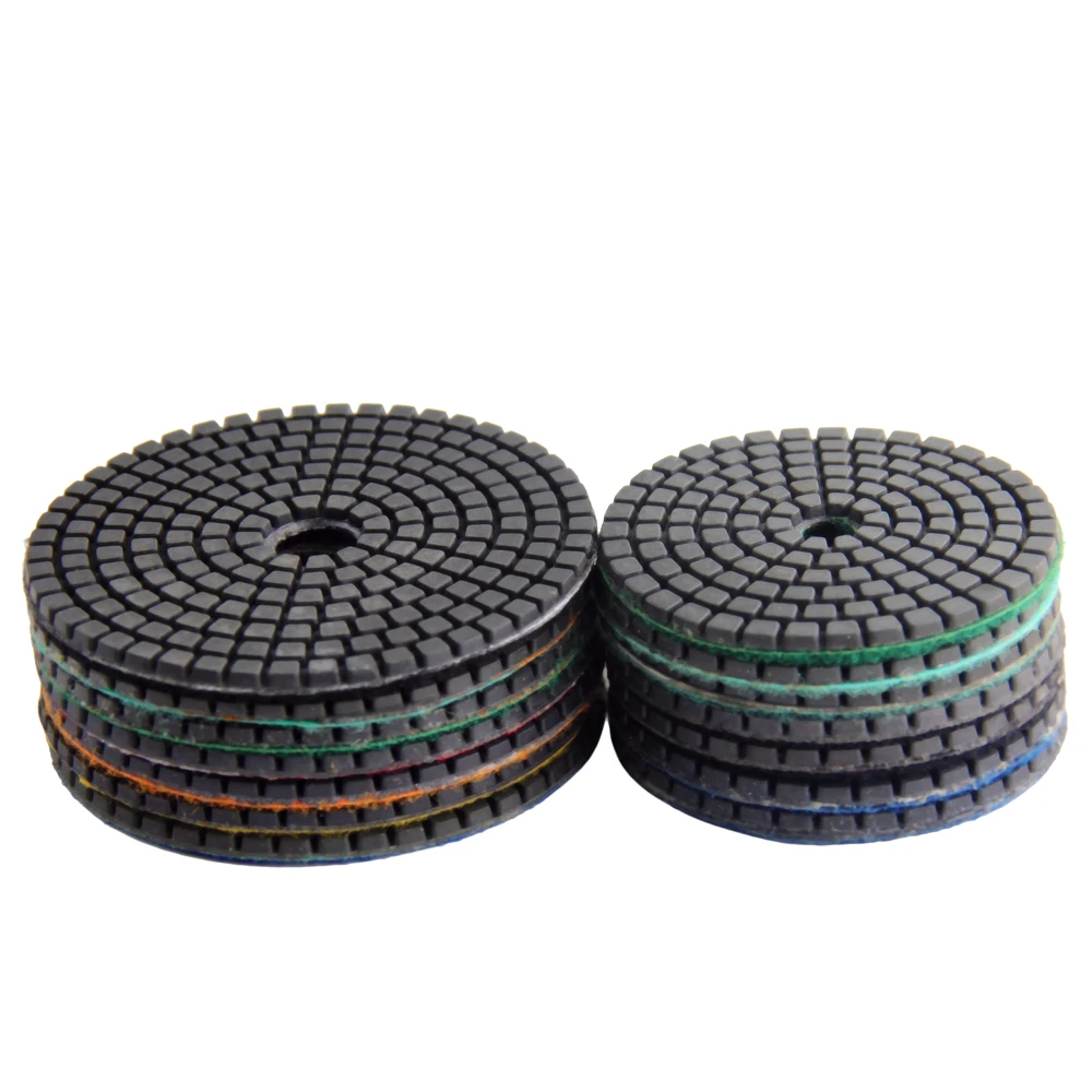 Diamond Wet Polishing Bantalan Buffing Pad Keramik Granit Tile Bahasa Polandia Alat Fleksibel Abrasive Pad untuk Batu