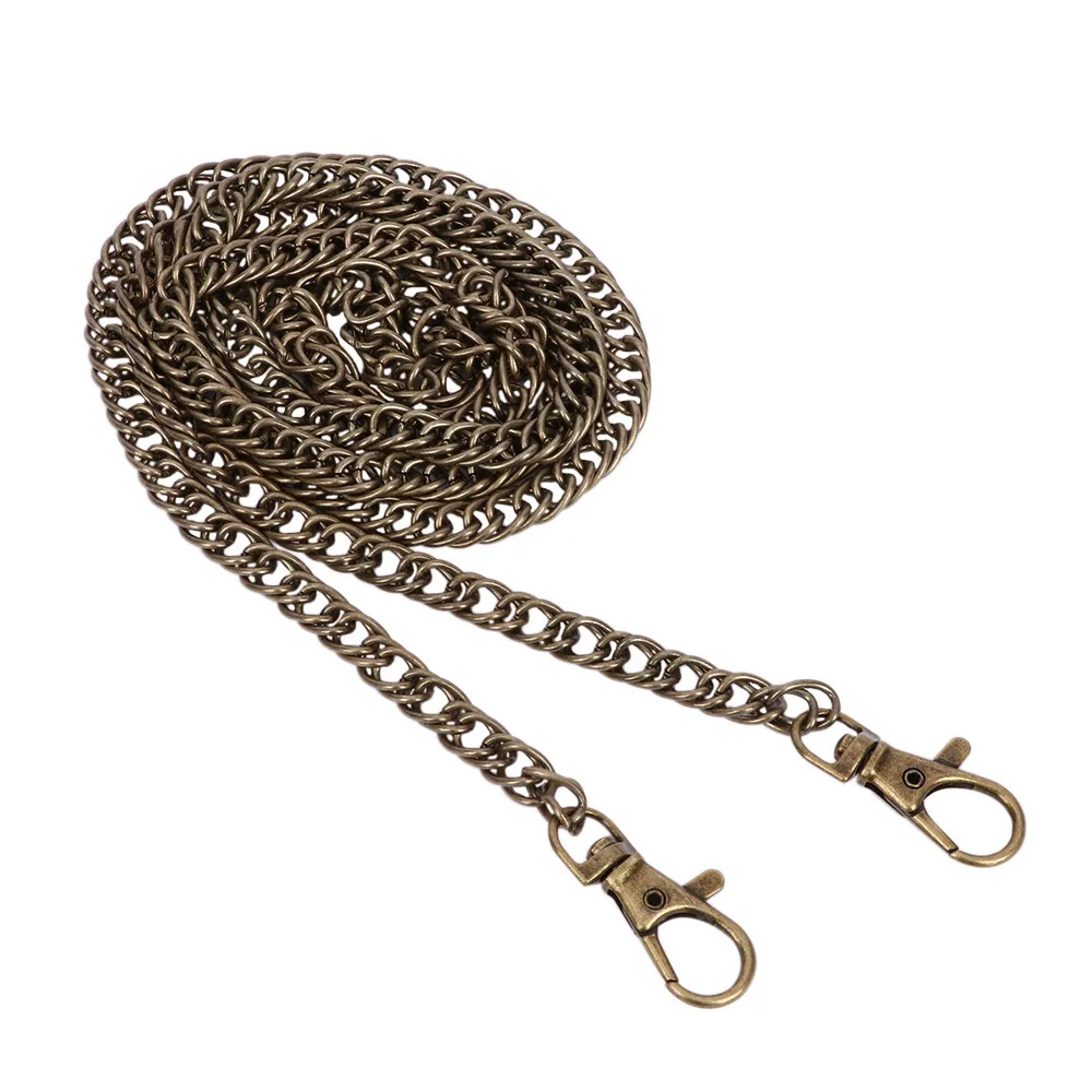 40-120cm Metal Chain For Shoulder Bags Handbag Buckle Handle DIY Chain Bag Strap Accessories Hardware Double Woven Iron Chain