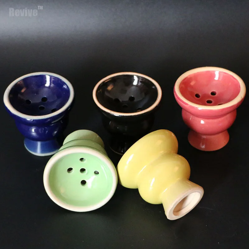 Revive Ceramic Narguile Hookah Bowl Chicha Accessories Shisha Head Water Pipe Cup Nargile Charcoal Holder Porcelain Kit