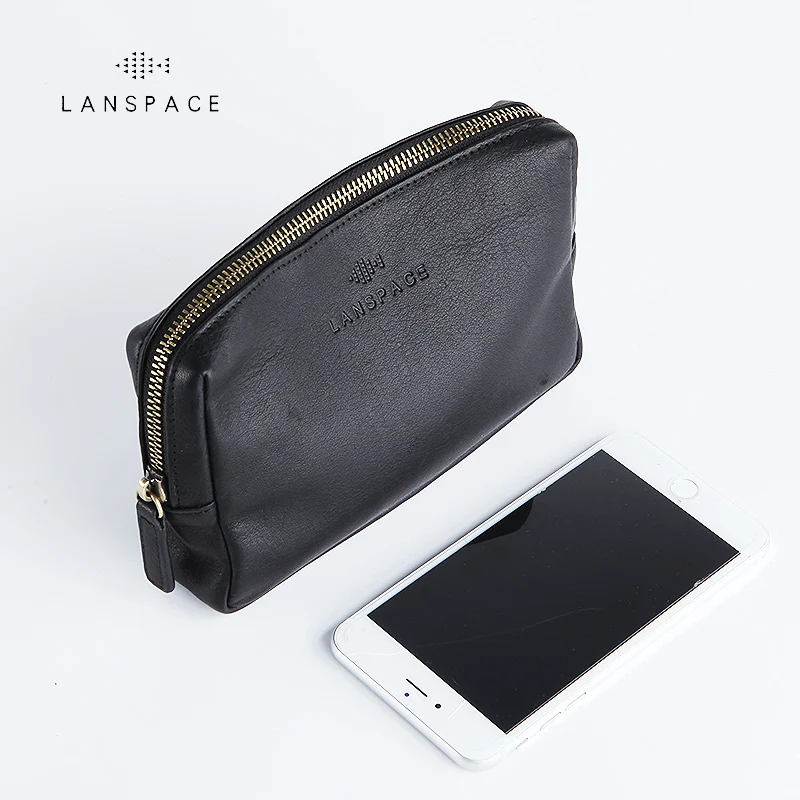 

LANSPACE men's leather wallet fashion coin purses holders famous brand purse