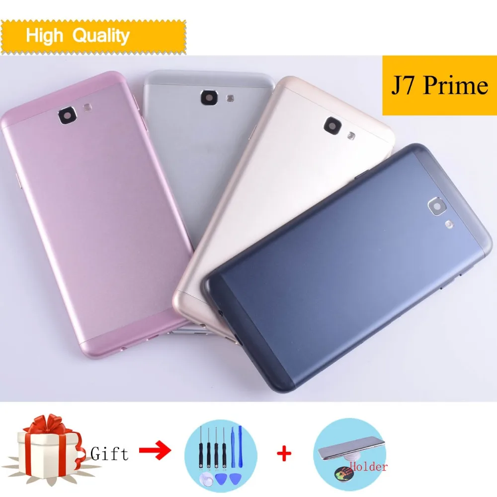 For Samsung Galaxy J7 Prime G610F G610 On7 2016 Housing Battery Cover Back Cover Case Rear Door Chassis Shell Replacement