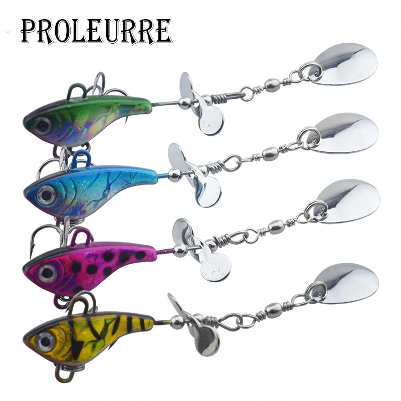Proleurre 1pcs fishing bait Spinner Bait Longcast Fishing Lure 11.5g Artificial Metal Spinner Spoon With Treble Hook