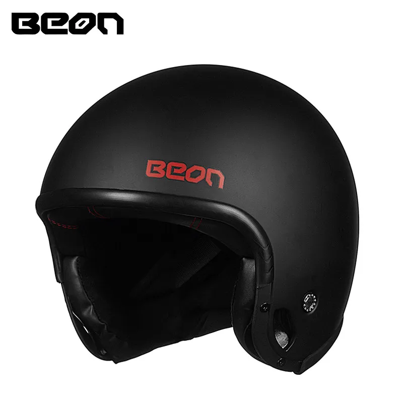 BEON B-703 vintage modular motorcycle helmet men women retro 3/4 open face helmets Moto Casque Casco with chin google Assemable