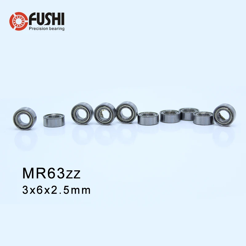 

MR63 ZZ ABEC-1 (100 шт.) Миниатюрные шарикоподшипники 3X6X2.5mm L630ZZ