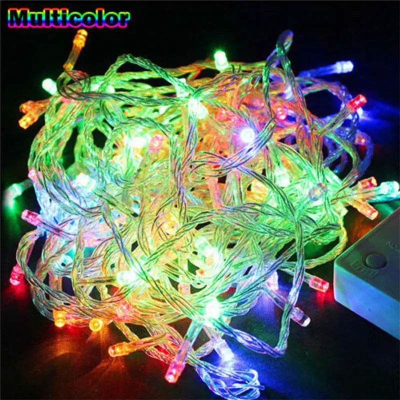 20M 200Leds Led String Licht AC220V AC110V 9 Kleuren Festoen Lampen Waterdicht Outdoor Garland Party Holiday Kerst Decoratie